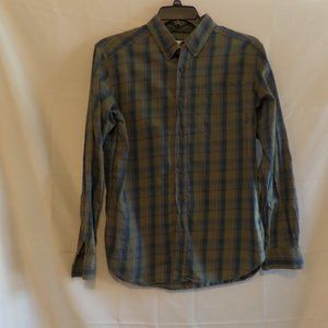 Columbia Men’s Brown Plaid Long Sleeve Shirt – Med